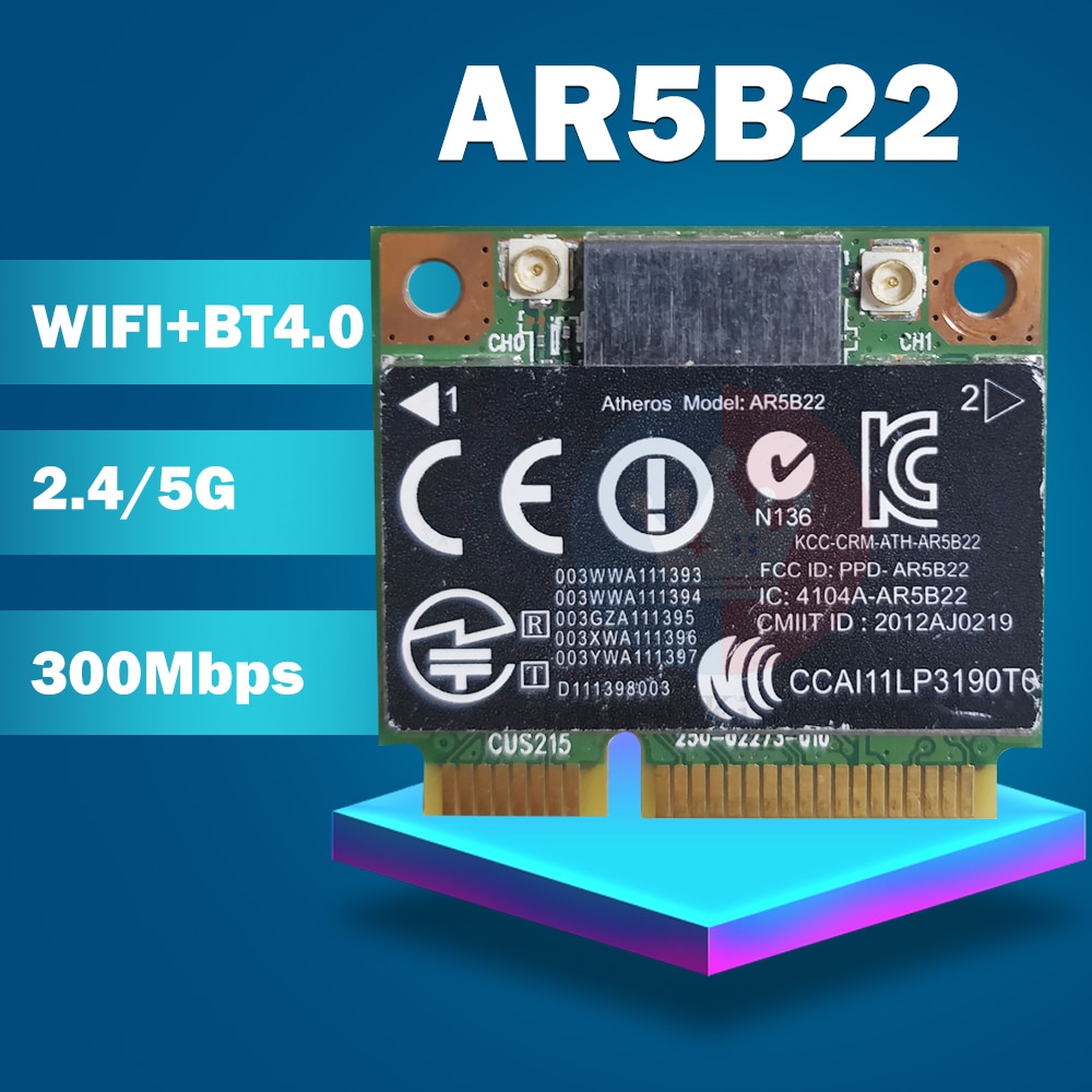 Atheros-AR9462 AR5B22 WB222  ̴ PCIe  300M..
